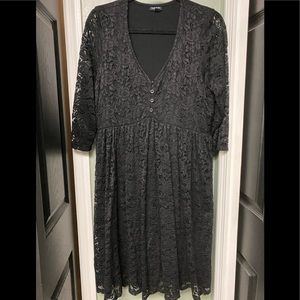 Torrid black lace dress size 0